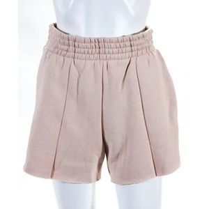 Good American Womens Elastic Waistband Knit Cut Off Short Shorts Beige Size 0